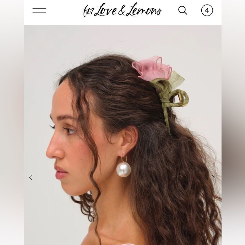 Mesh rose hair clips #921